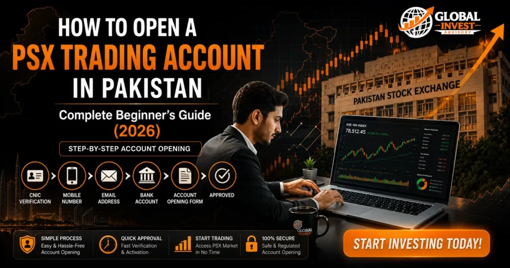 How to Open PSX Trading Account in Pakistan: Complete Beginner's Guide (2026) how to open PSX trading account