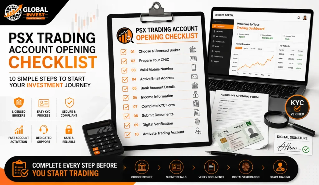 How to Open PSX Trading Account in Pakistan: Complete Beginner's Guide (2026) how to open PSX trading account